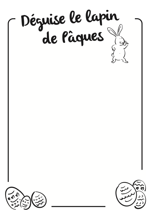 Lapin de Pâques à dessiner