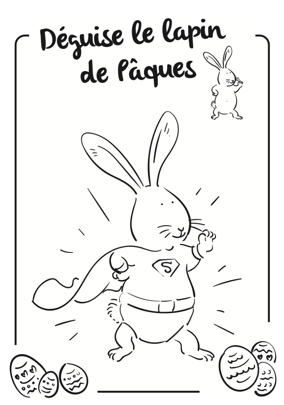Lapin de Pâques superheros